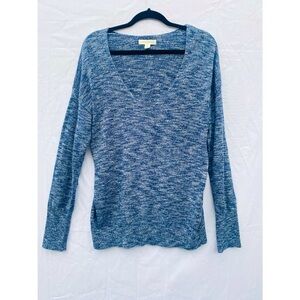 Treasure & Bond Oversized V-neck Blue Sweater New